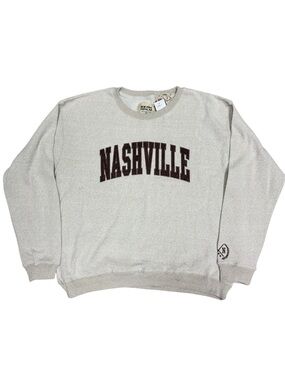 NWT New York Popular Nashville Crewneck Sweatshirt - Oatmeal XL